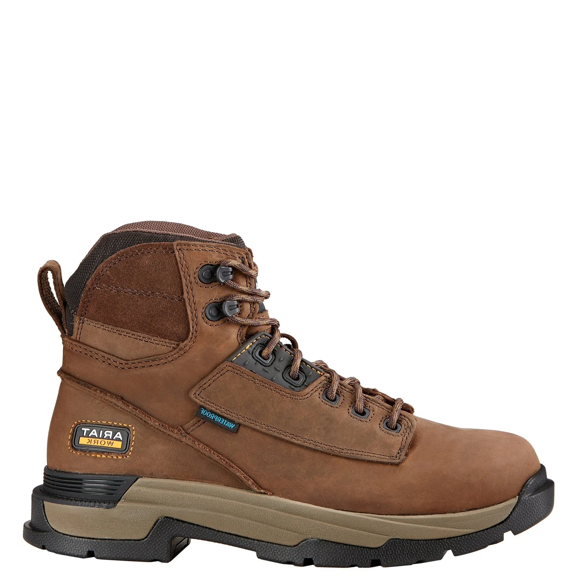 Ariat Men's Brown Mastergrip 6" H2O Waterproof Work Boot 10017421