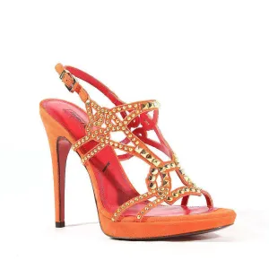 Cesare Paciotti Women's Designer Shoes Red High-Heel Platform Sandals (CPW549)