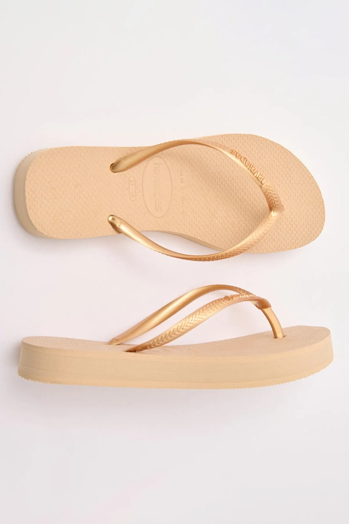 Havaianas Slim Flatform Thong Golden