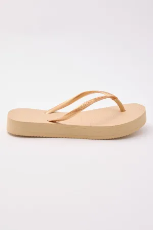 Havaianas Slim Flatform Thong Golden