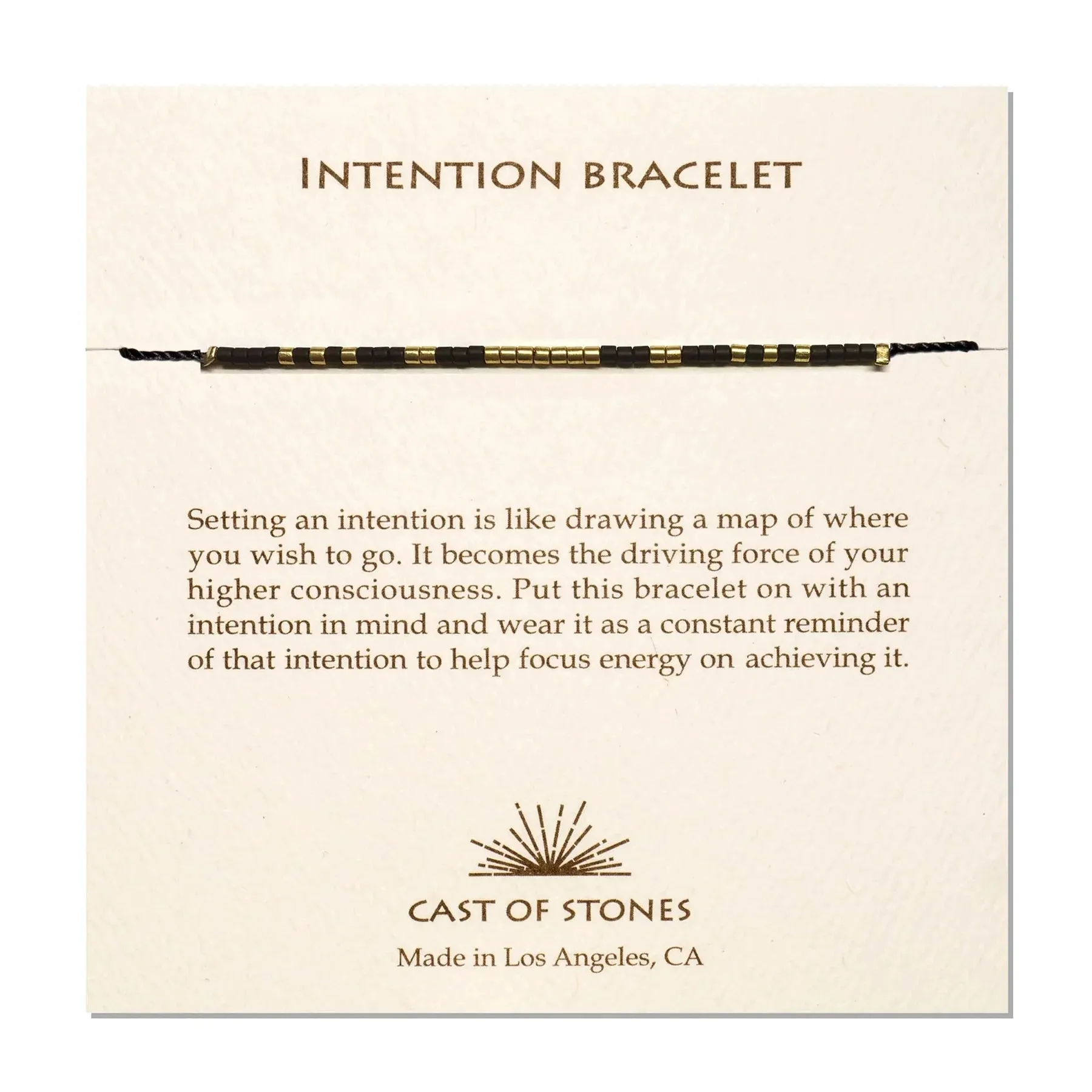 Intention Bracelet - Gold/ Black
