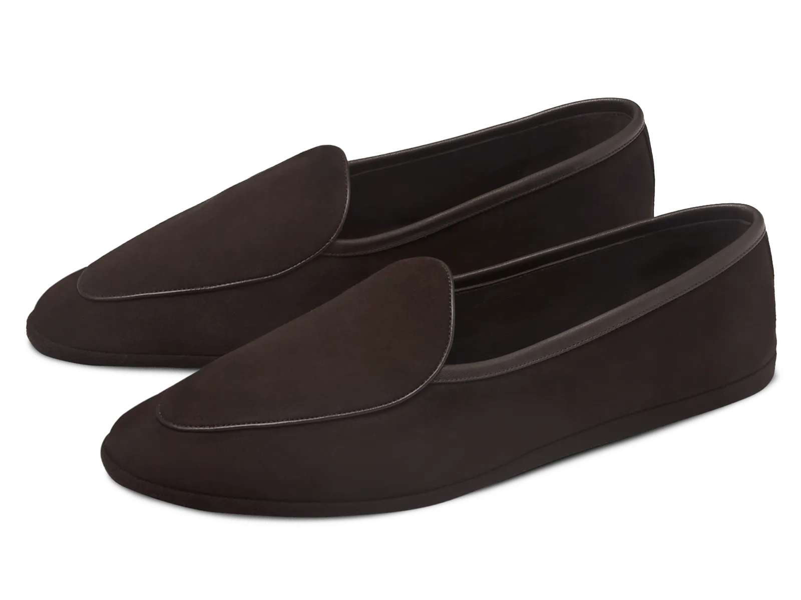 Lune Slippers in Dark Brown Luxe Suede