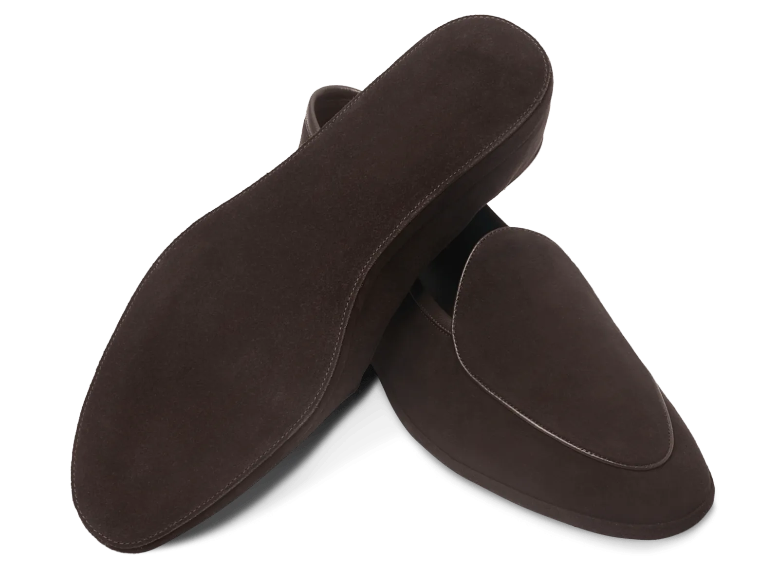 Lune Slippers in Dark Brown Luxe Suede