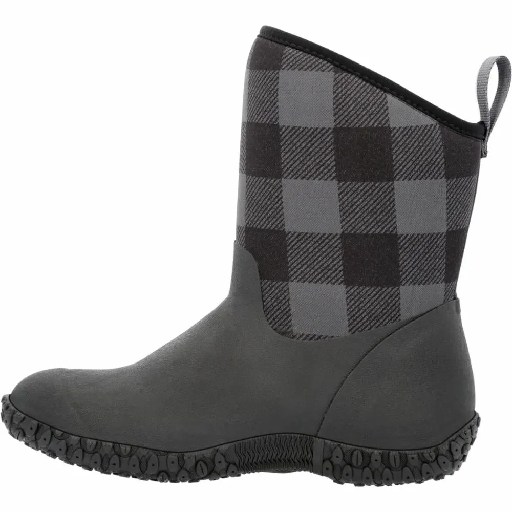 Muck Footwear Women MUCKSTER II MID FLEECE BLACK/GREYPLAID