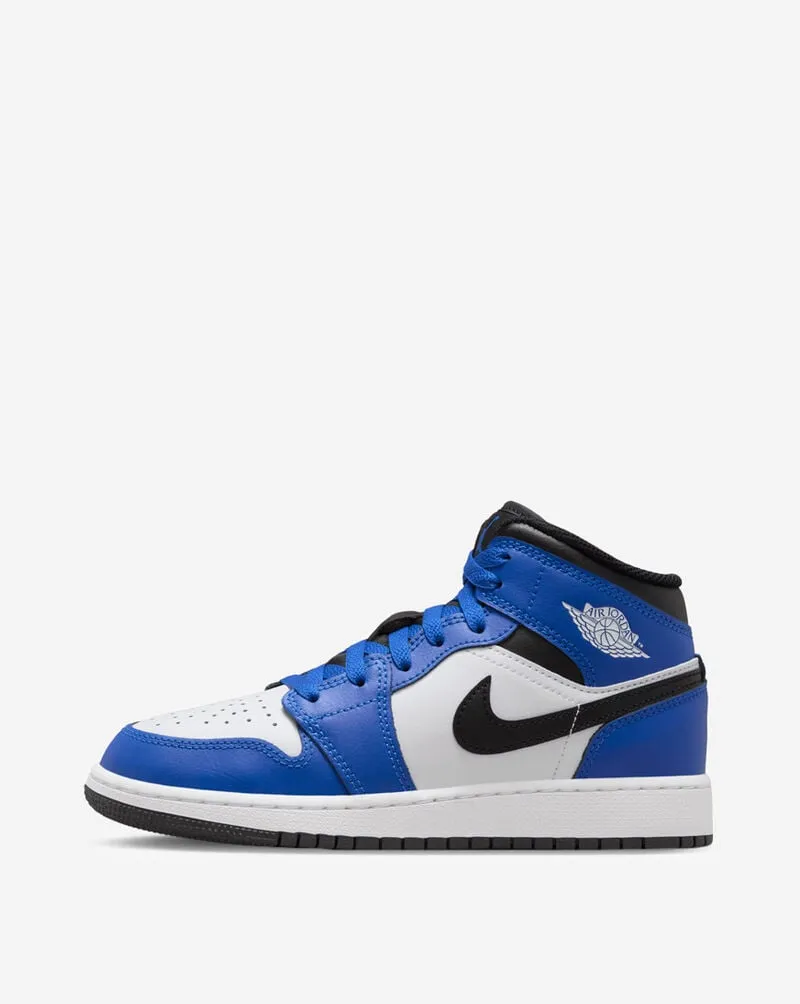 Nike Kids' Air Jordan 1 Mid Shoes - Game Royal / White / Black