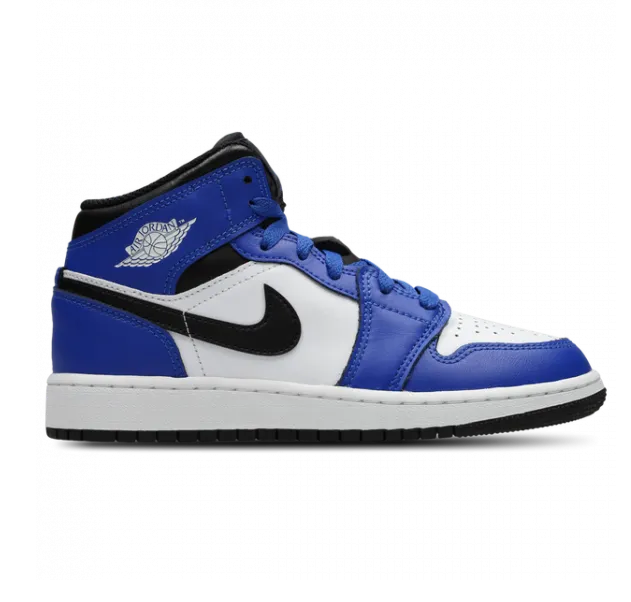 Nike Kids' Air Jordan 1 Mid Shoes - Game Royal / White / Black