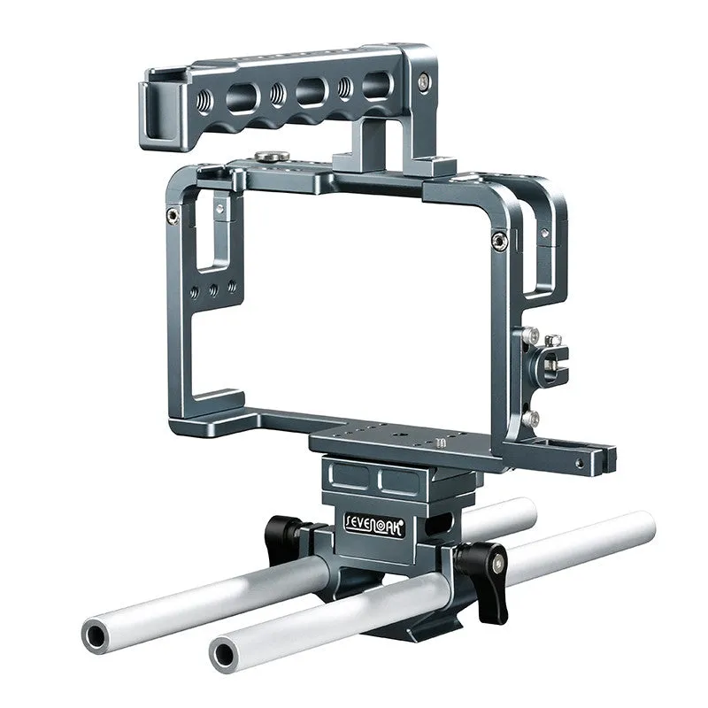 Sevenoak SK-GHC20 Aluminum Camera Cage with Top Handle Grip and Shoe Mount 15mm Rods for Camera Rig Panasonic Lumix DMC-GH3, GH4