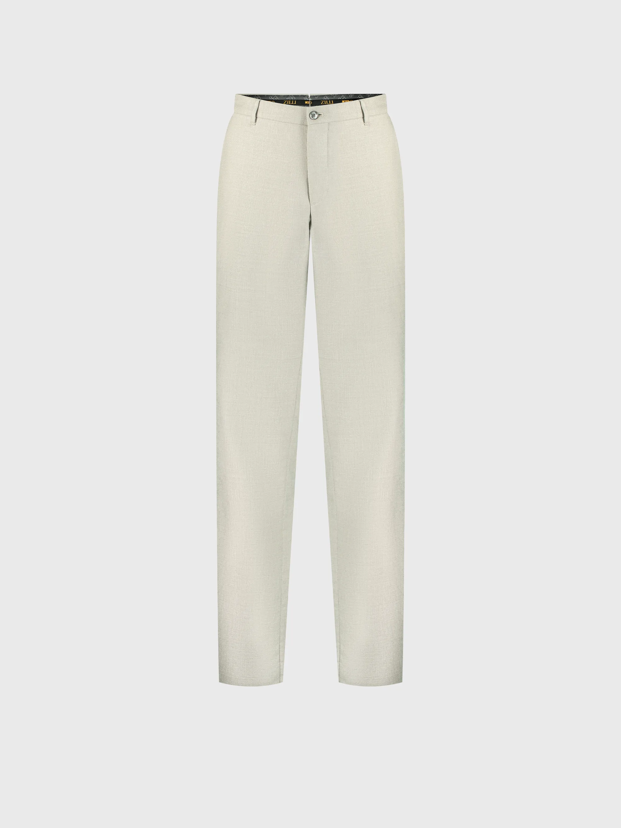 Silk and Wool Trousers with Leather Details