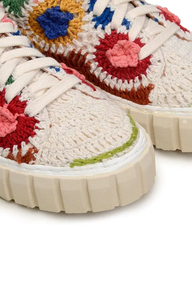 Sunset Crochet Flatform Sneaker