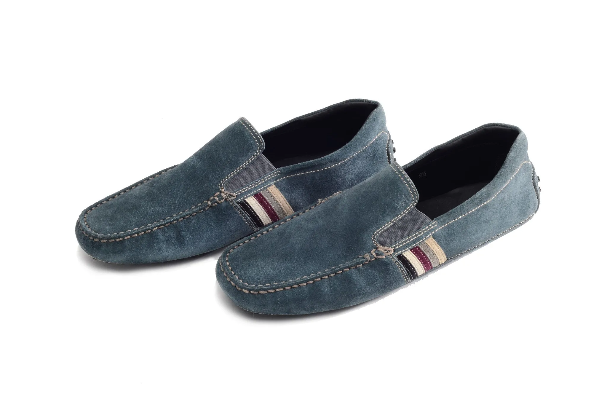 Tod's  - Blue Suede Driving Shoe - 8 1/2M