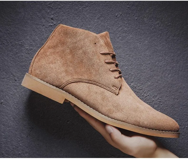 Trendy Men's Boots | British Style Pointed Toe Leather Boots for Men