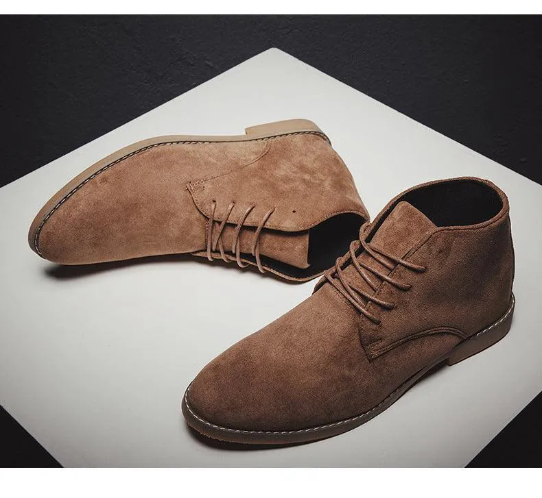 Trendy Men's Boots | British Style Pointed Toe Leather Boots for Men