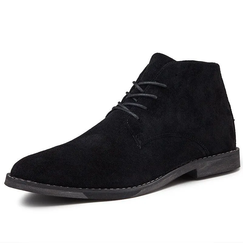 Trendy Men's Boots | British Style Pointed Toe Leather Boots for Men