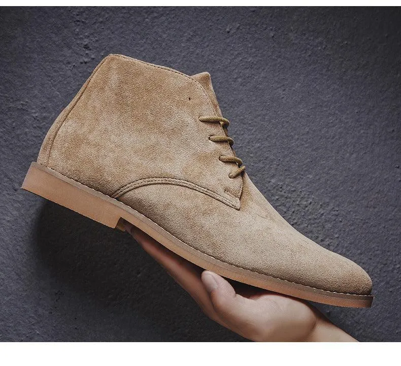 Trendy Men's Boots | British Style Pointed Toe Leather Boots for Men