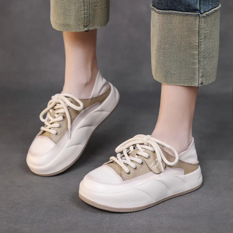 Women Fashion Soft Leather Casual Shoes